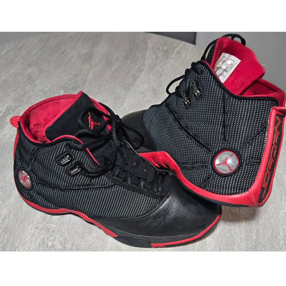 Jordan Team 12.5 Mens Basketball Shoes Black Varsity Red 317176-001 Size 14 - Picture 9 of 9